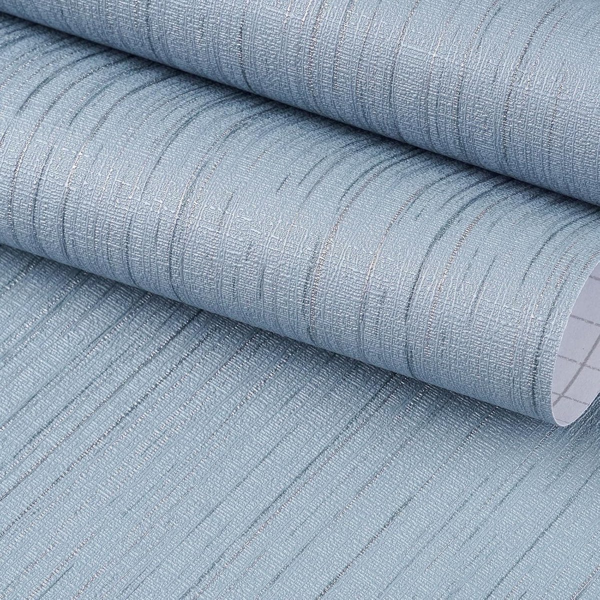Tapijt zelfklevend grijs blauw patroon tapijten woonkamer textuur grasweefsel zelfklevende folie meubels linnenlook grijsblauw tafelolie kastpapier zelfklevend wandtapijt badkamer 40CMX2M