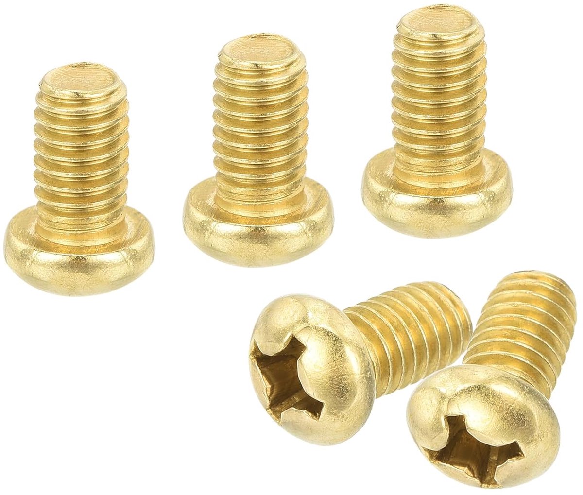 Machineschroeven M6 x 10 mm kruiskop lenskop bevestigingsschroeven lenskop schroeven voor meubels, kantoorapparaten elektronica messing