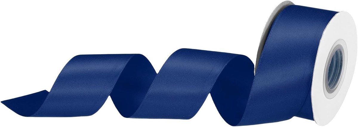 32 mm 10 yard(9 m) / 30ft satijnen lint ripslint dun effen zijden lint voor bruiloft boeket geschenkverpakking taartdoos linten marineblauw
