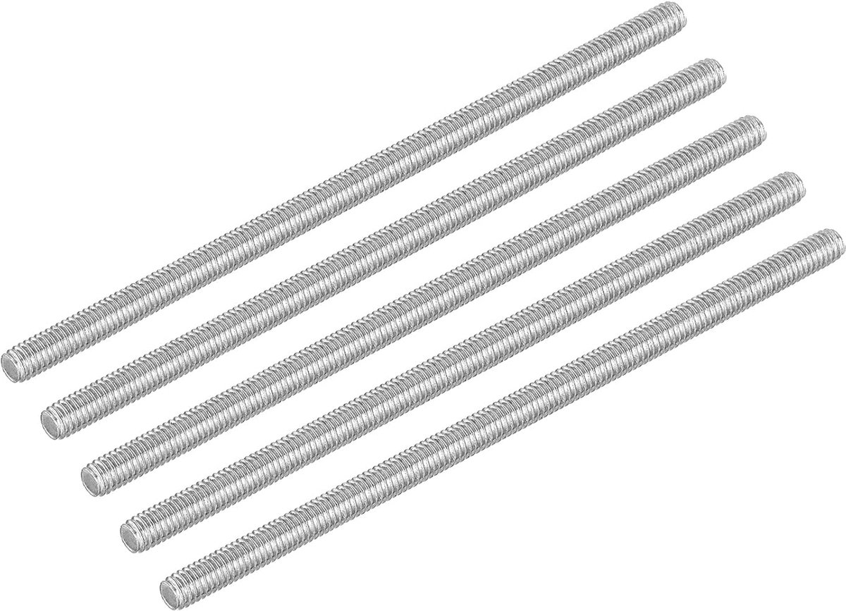 10 stuks M4 x 90 mm volledige schroefdraad stang 304 roestvrij staal rechtse schroefdraad staven voor ankerbouten, klemmen, haken en U-bouten, 0,7 schroefdraadhelling