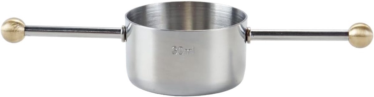 30ml Bartender Jigger RVS Cocktaildranken Maatbeker Bartendingbenodigdheden voor Thuis Bar Koffiebar Bakkerij Zilver
