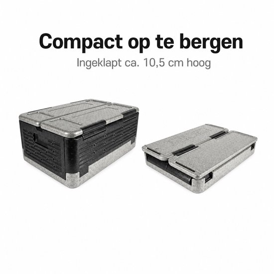Opvouwbare thermobox 26 liter - Koel- en warmhoudbox - 43 x 46,5 x 24 cm van Vintag — afbeelding 4