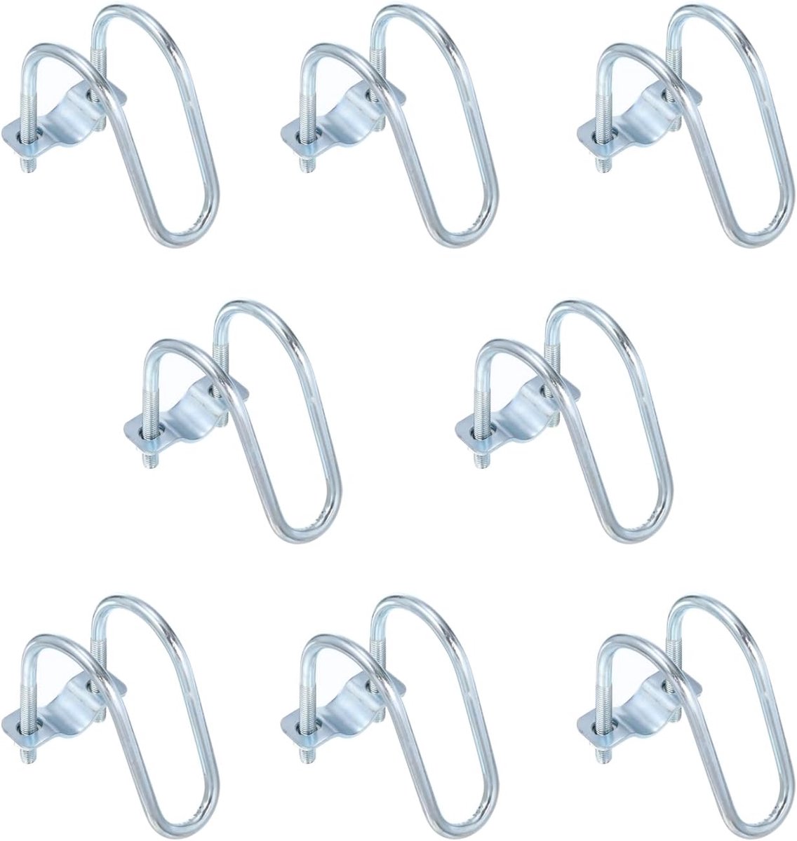 8 stuks kruisstekker, verticale buisklemmen, geschikt voor 1 inch (25 mm) tot 50 mm, kruisgesp, stalen kruis, buisklem voor groene luifels, stangen