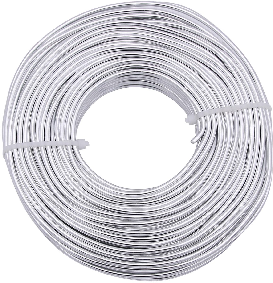 Draad, 1,5 mm dik aluminium knutseldraad, draad voor het maken van sieraden, metaaldraad voor knutselwerk, aluminiumdraad, doe-het-zelf, metaalhandwerk, kunstdraden (zilverwit, 30 m)