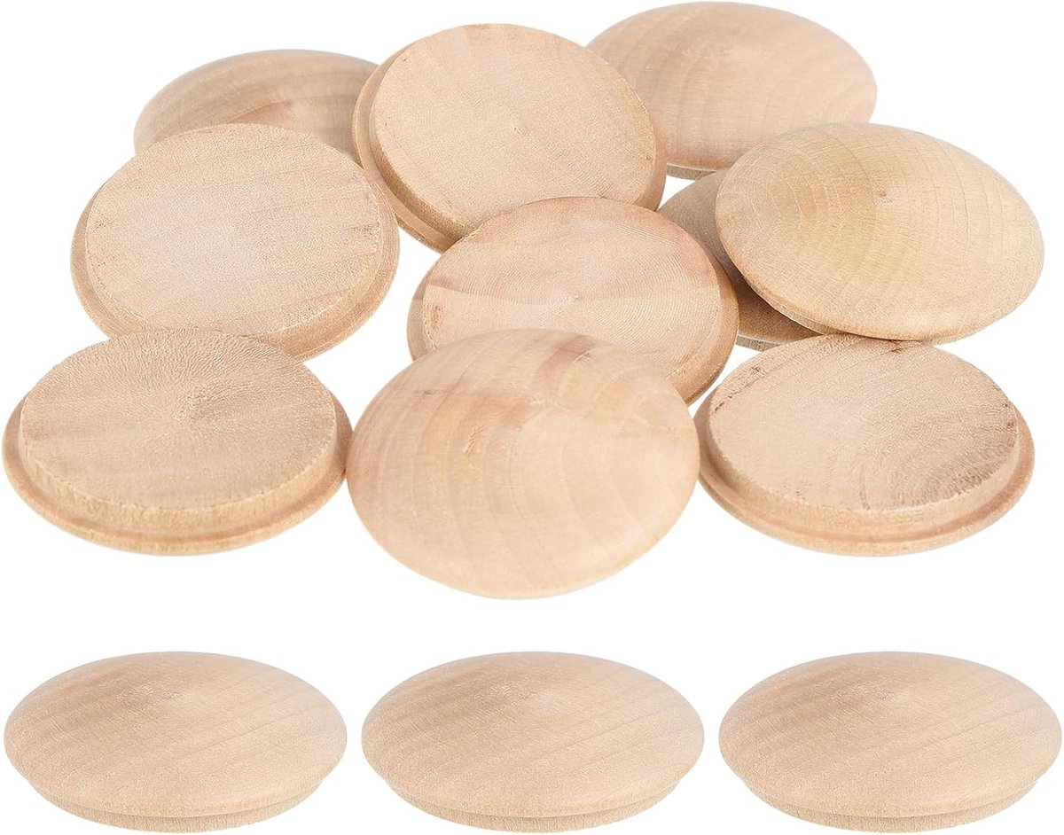Knopen, 40 mm, doppen voor gaten van hardhout, doppen voor gaten, schroeven, hout, voor meubels, houtbewerking, decoraties (45 mm x 40 mm)