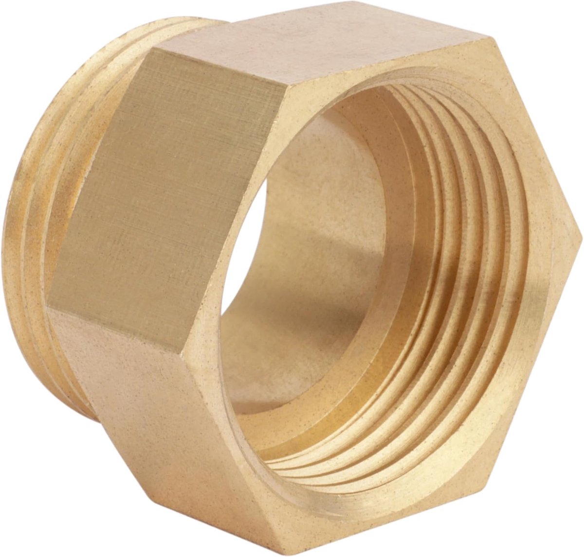 2124044 dubbele nippel, messing, buiten op binnendraad, 33 x 42