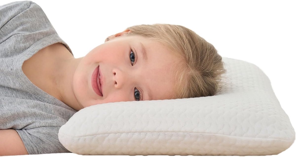 Memory Foam Kussen Platte Kussen voor Kinderen (3-8 Jaar)