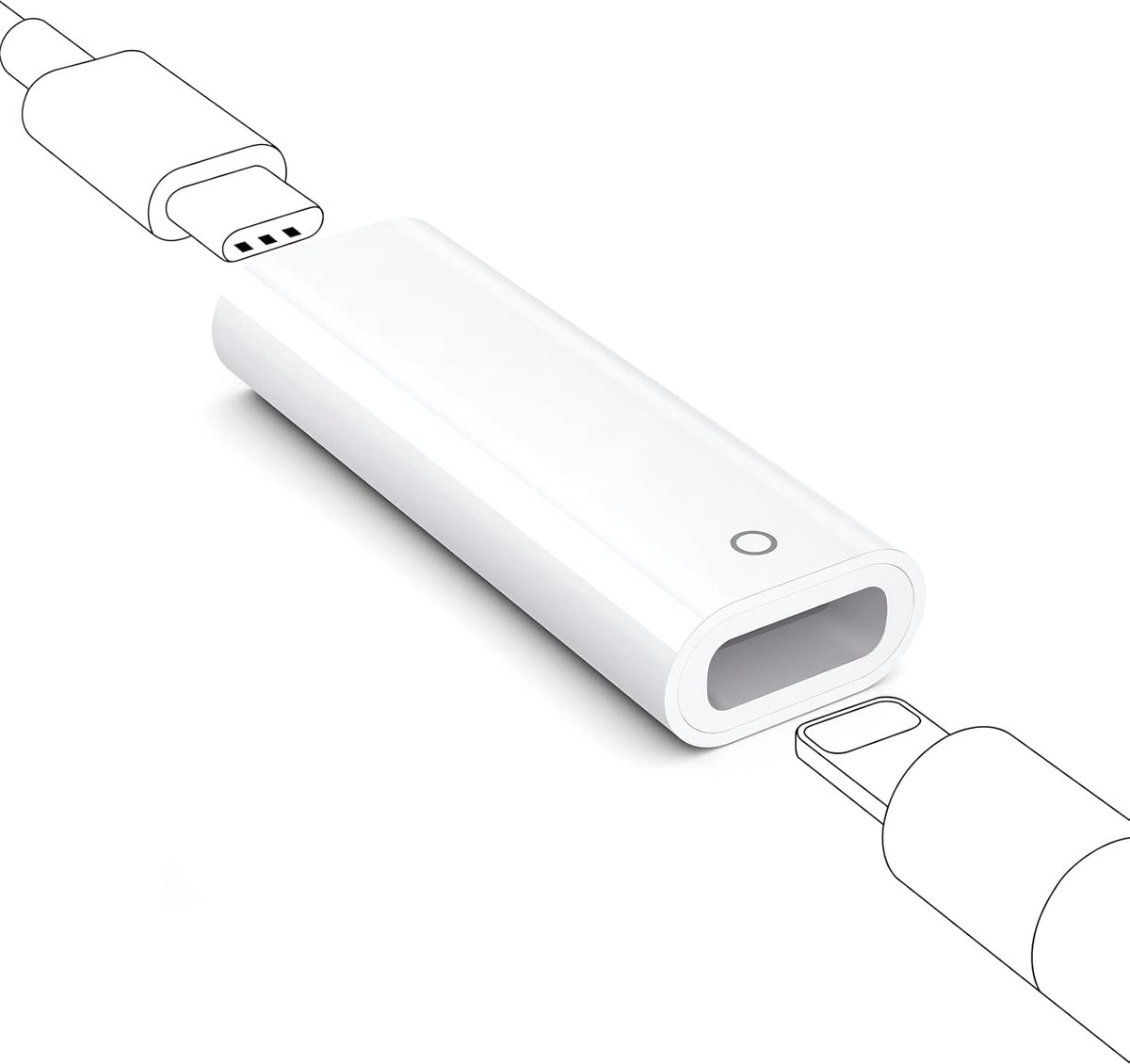 USB C-adapter voor Apple Pencil 1e generatie, USB C oplaadadapter voor iPad 10e generatie, adapter type C naar iPencil, Bluetooth-adapter, USB C-aansluiting voor Apple Pencil 1e generatie iPad 10e