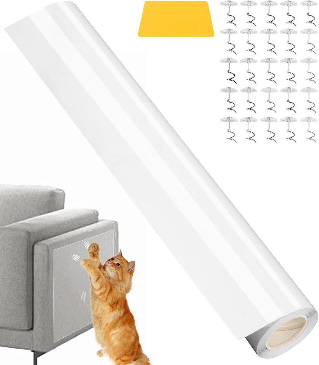 Krasbescherming voor katten, zelfklevend, 30 cm x 300 cm, anti-kras-folie voor katten, geschikt voor banken, kasten, meubels