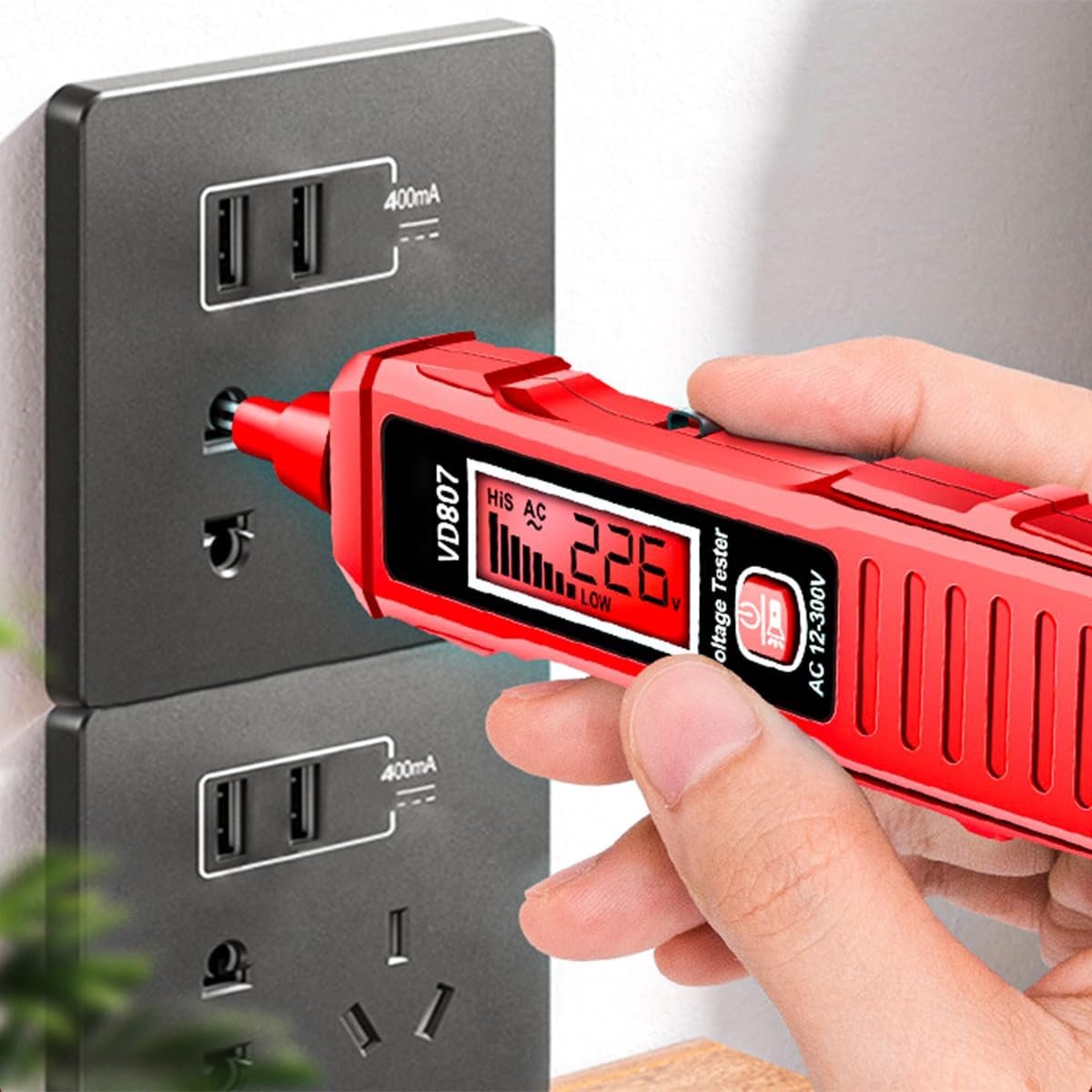 Intelligente spanningstestpen, digitale spanningsmelder, elektrische schroevendraaier, automatisch bereik, contactloze voltmeter
