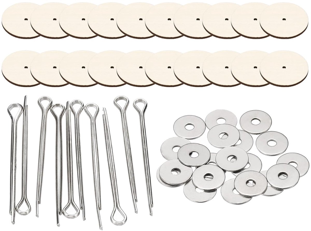 40mm poppengewrichtjes, set van 10 verwijderbare tandhaakjes met vezelplaatbakje voor het maken van beerpoten, hoofdgewrichten, DIY-knutselaccessoires