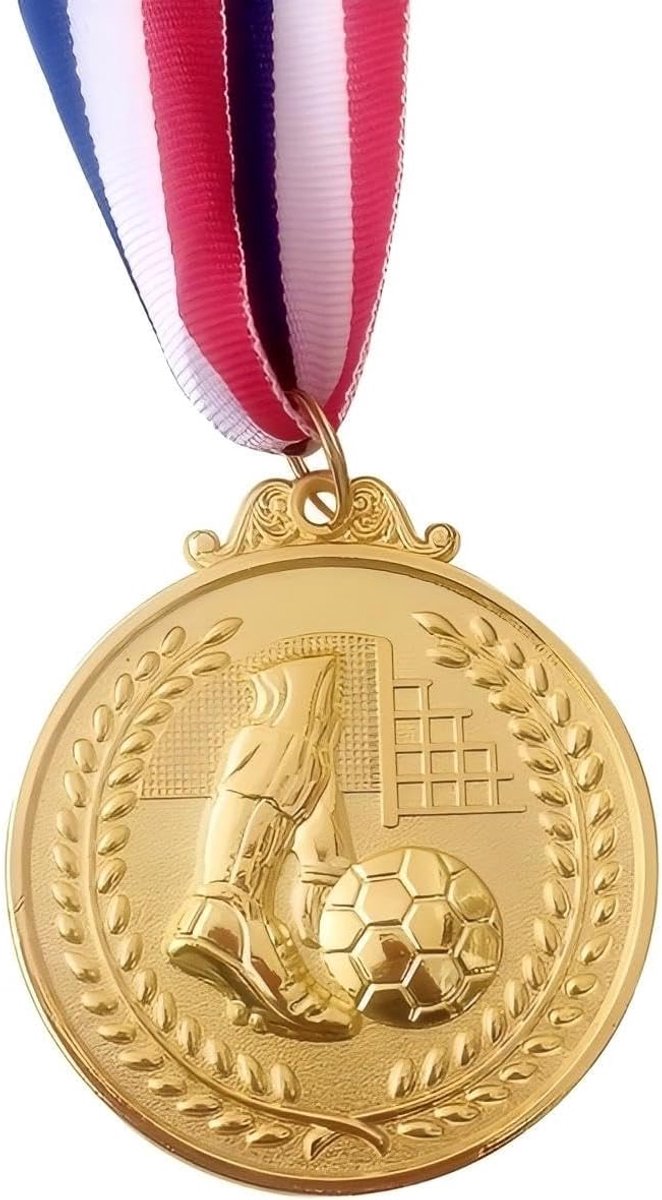 12PCS Voetbal Trofee Atletiek Competities Marathon Souvenirs School Evenementen Competities Sportontmoetingen Prijzen (5cm Goud)