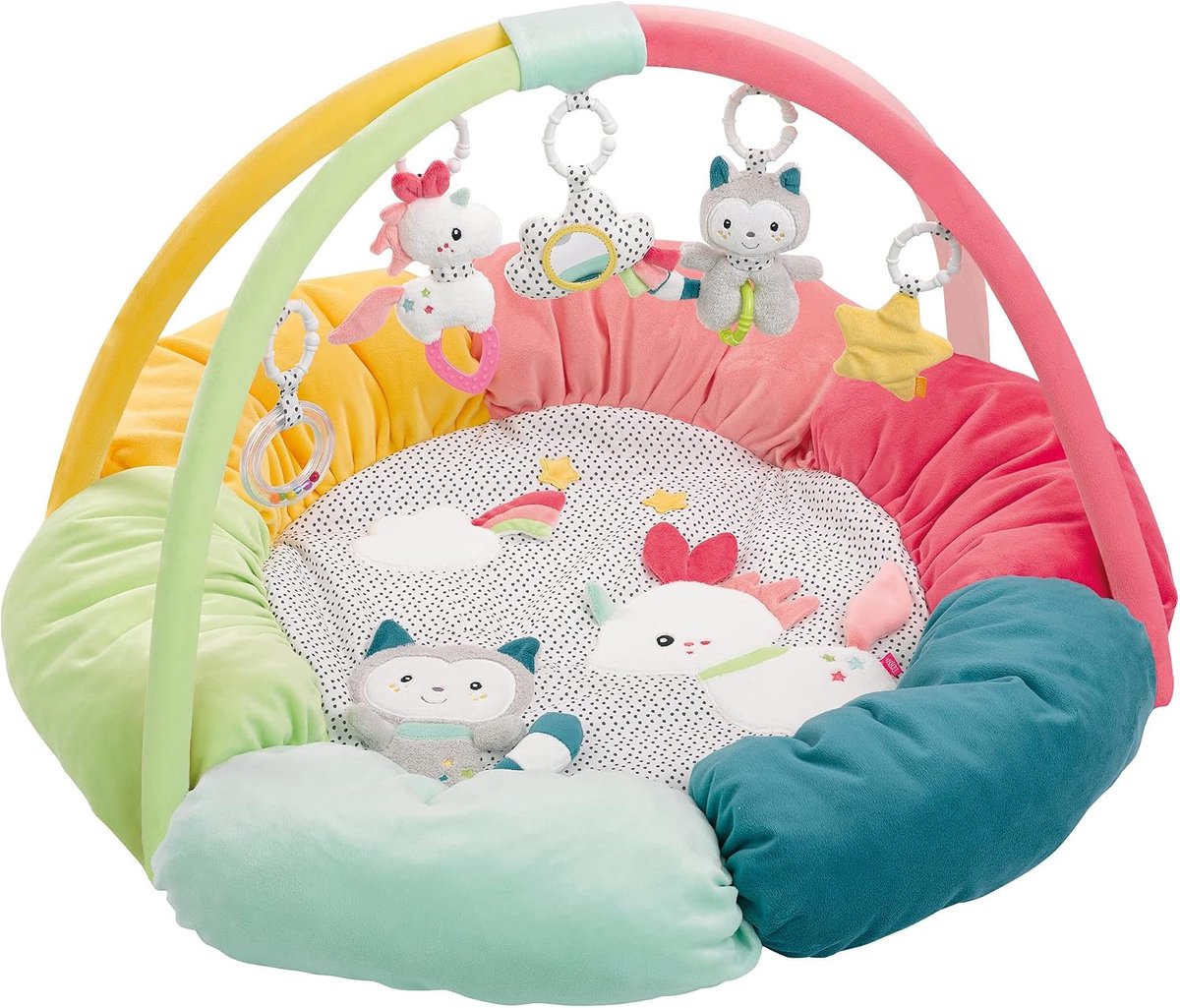 057195 3-D-Activity-Nest Aiko & Yuki – Besonders weich gepolstert für besten Komfort – Spielspaß für Babys und Kleinkinder ab 0+ Monaten – Durchmesser: 85 cm