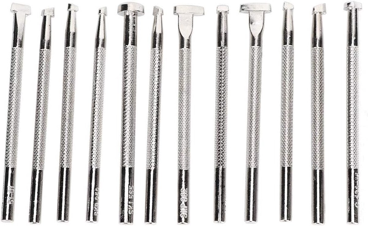 12 stks lederen stempelen tool set stempels stalen punch tool lederen craft punch tool set met stalen stempelen handvat voor leer ambachtelijke ponsen