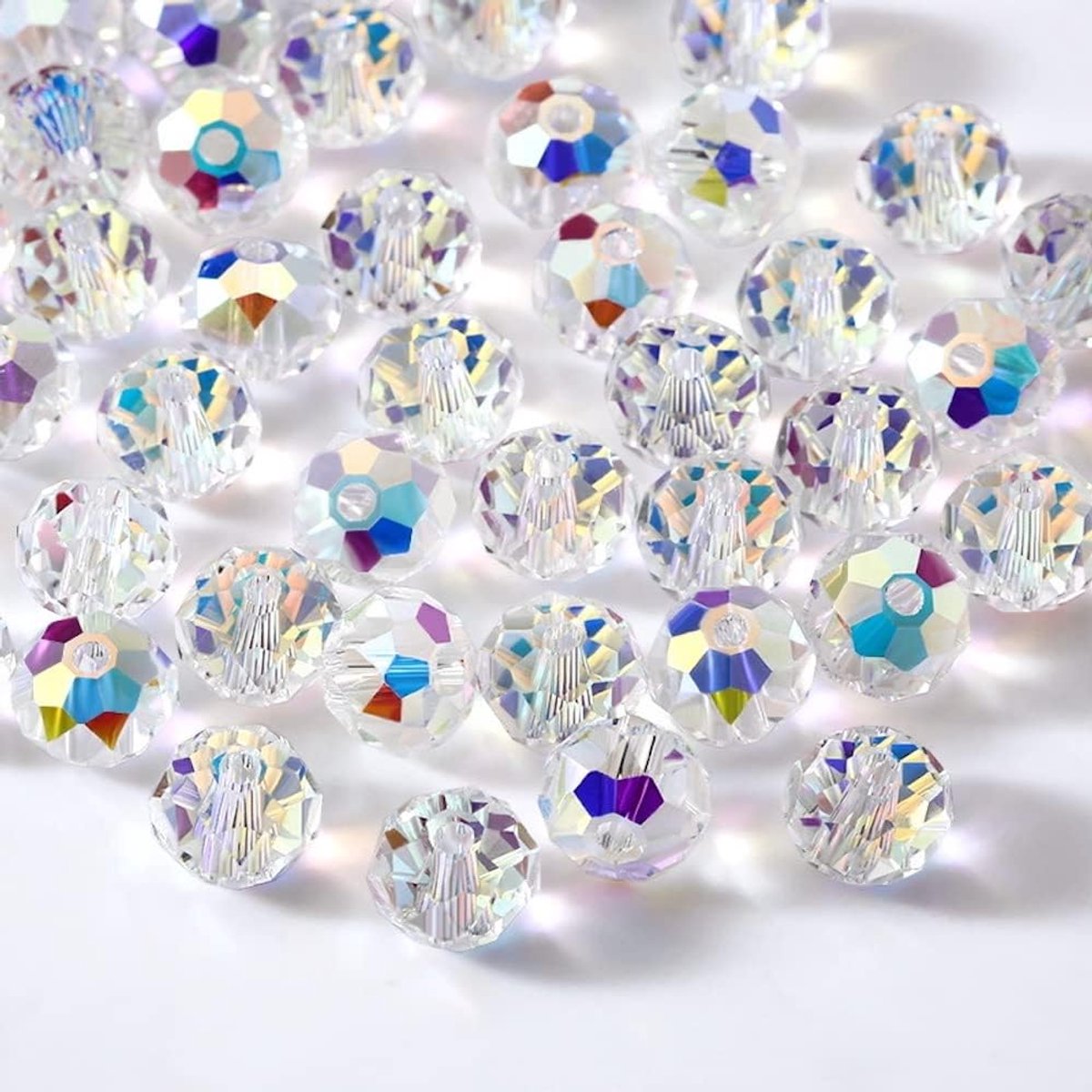 Kralen, 4 mm multi-facet kralen, gegalvaniseerde glaskralen, verspreide kralen, voor het maken van sieraden, bruiloftsbenodigdheden, armbanden, halskettingen, oorbellen, meerkleurig