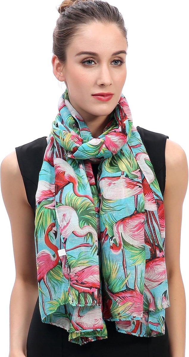 & Lily Flamingo Damessjaal - - Taille unique