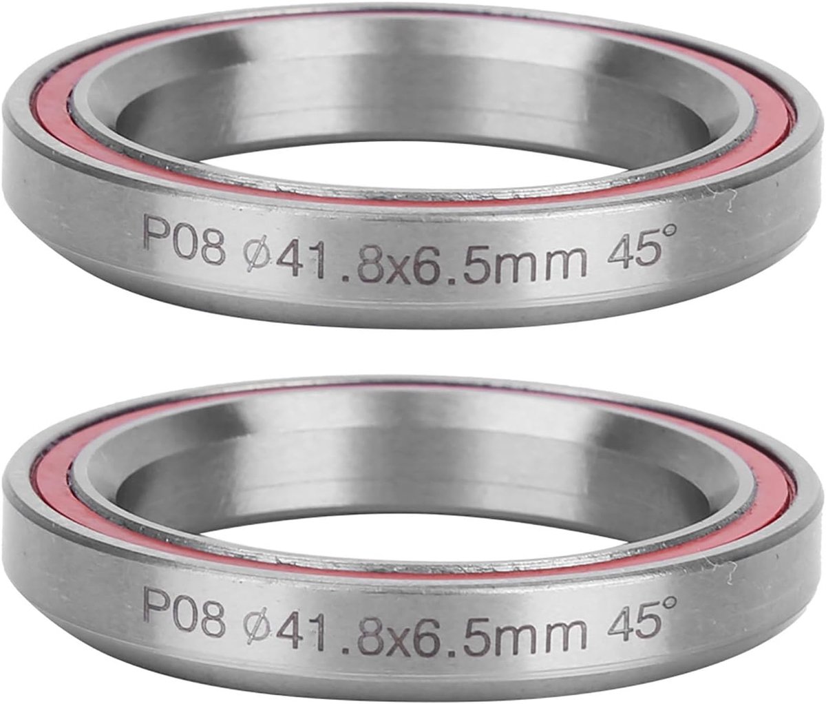Balhoofdlager Set, 41,8 mm Stalen Dubbel Afgedicht Lager met Waterdichte Ring, 2 Stuks voor Wedstrijd Mountainbikes en Racefietsen
