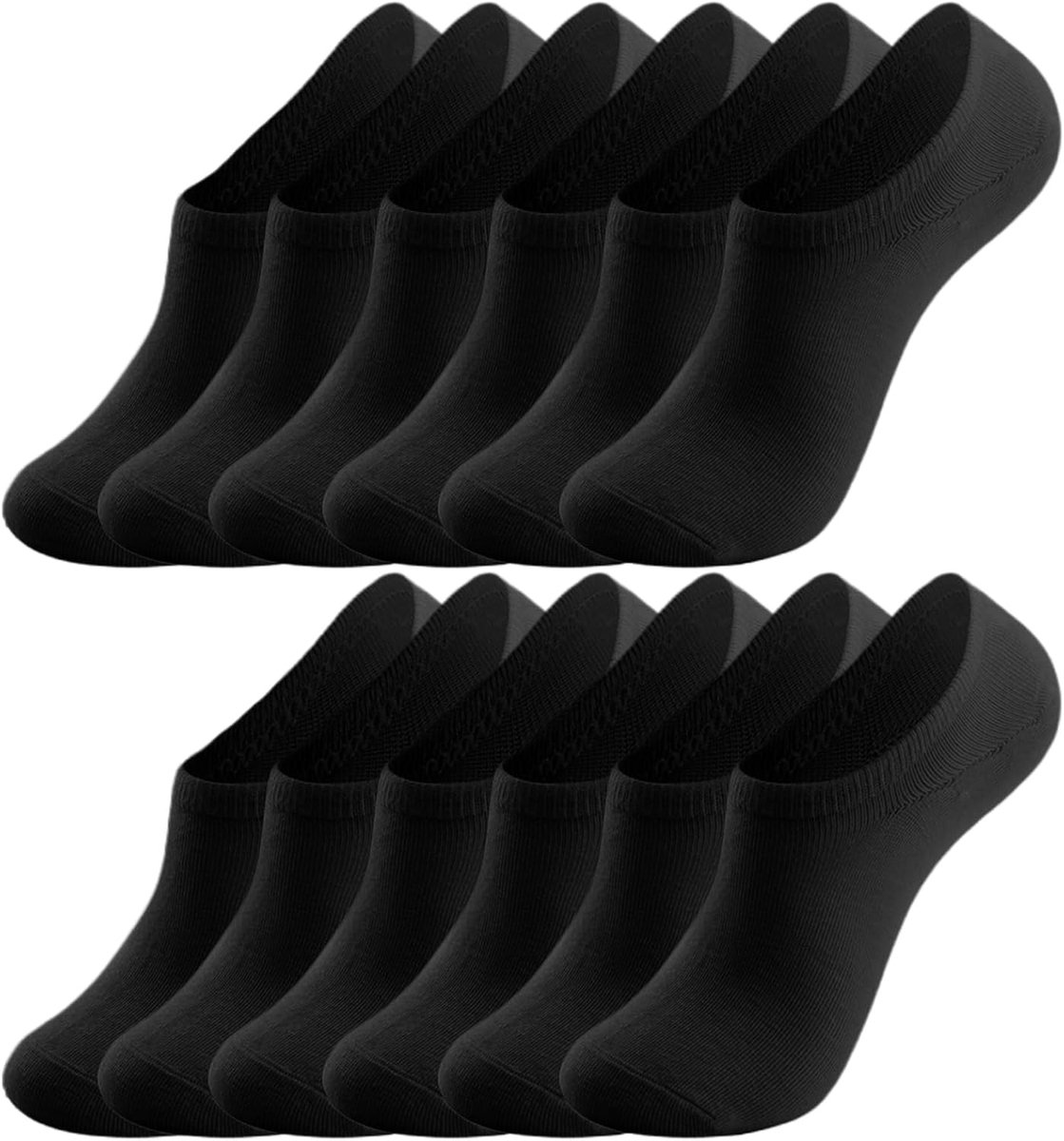Sokken voor dames en heren, antislip met siliconen strips, onzichtbare sokken voor vrouwen, laag uitgesneden enkel-katoenen voering, onzichtbare sokken voor loafers, sneakers