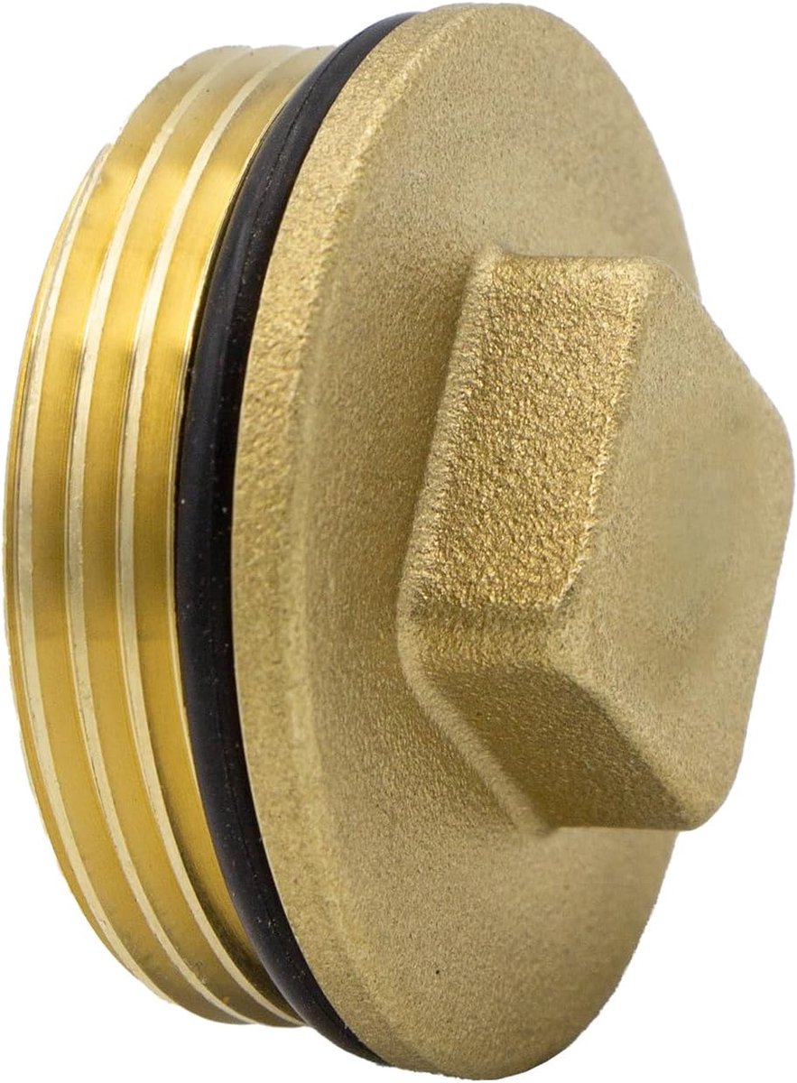 Plug 16904, 2 inch buitenschroefdraad, messing, 30 bar