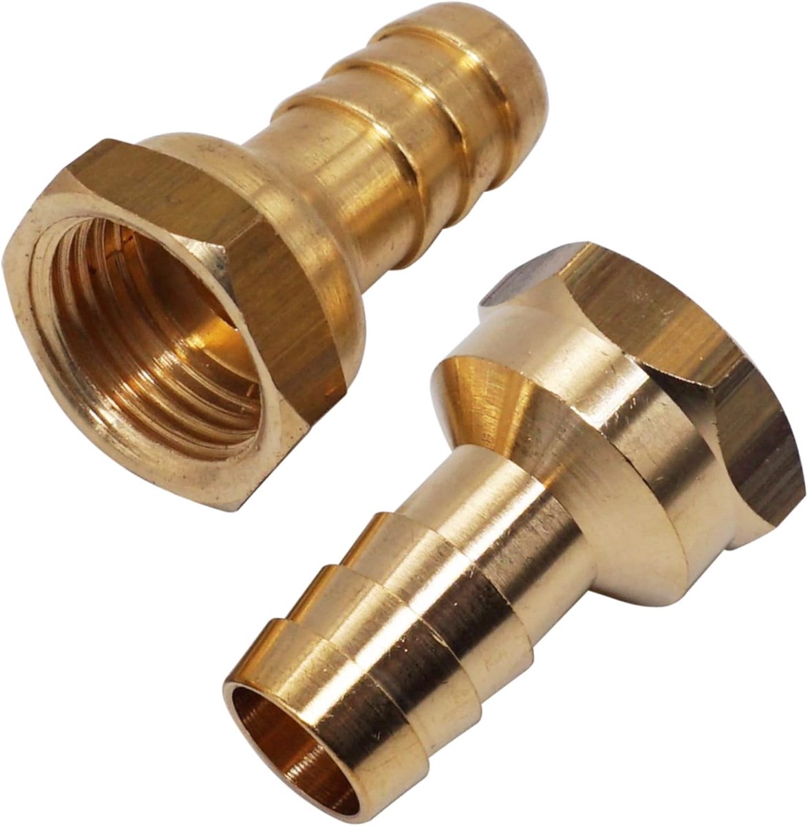 2 stks Vrouwelijke Draad Weerhaak Messing Fitting 1/2" x 15 mm, Slang Prikkeldraad Adapter, Slang Staart Connector, BSP Draad