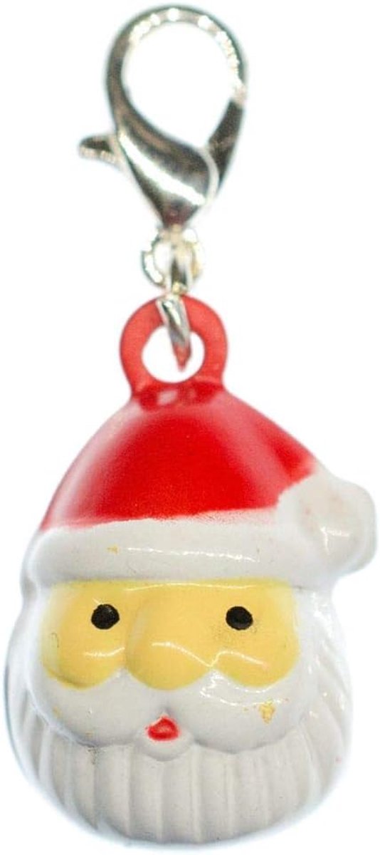 Kerstman Charm hanger klokje Kerstmis Kerstman hoofd