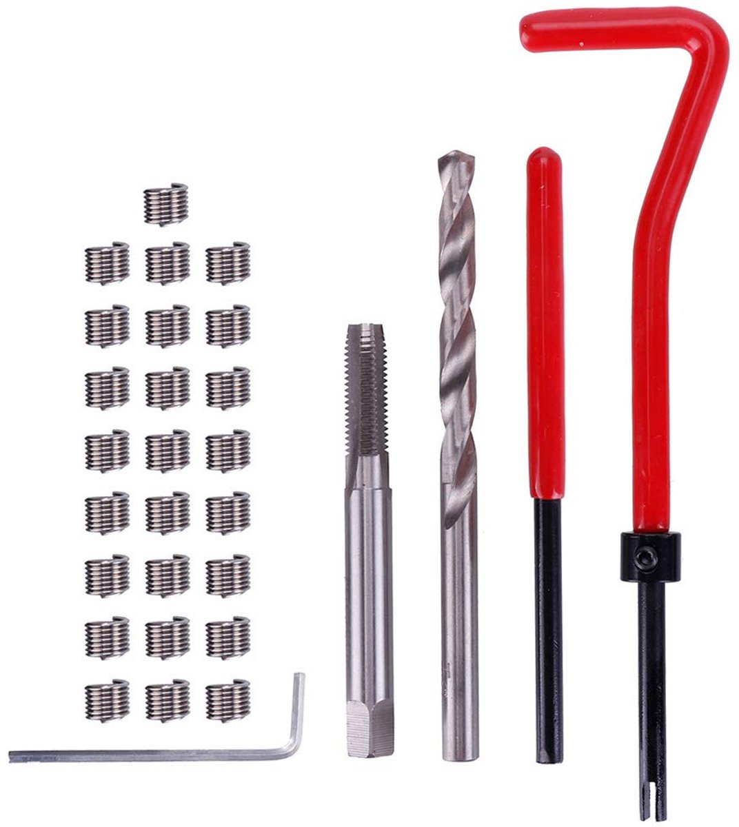 30 stuks M6 metrische schroefdraad-reparatie-inzetstukken, spoel, helicoil voor auto-reparatieset