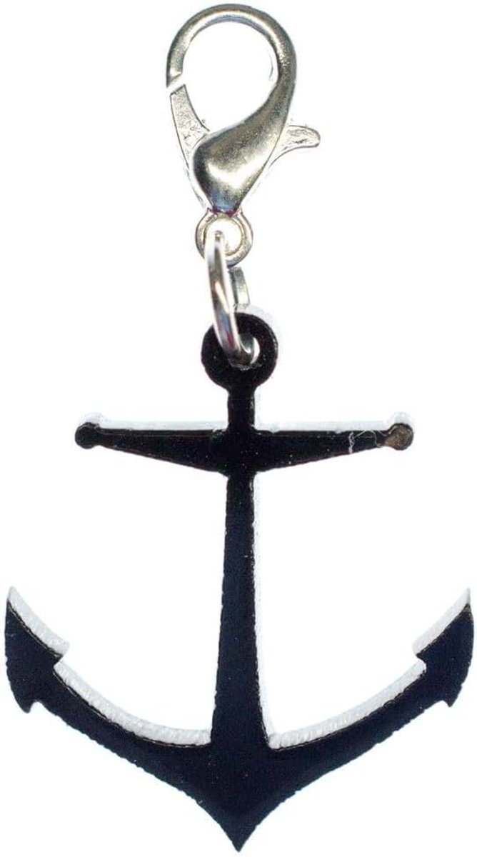 Bedels maritiem schip acrylglas - handgemaakte modesieraden I ketting hanger verzilverd - bedelhanger bedelarmband - hanger voor armband, 20 mm, Katoen, Glas