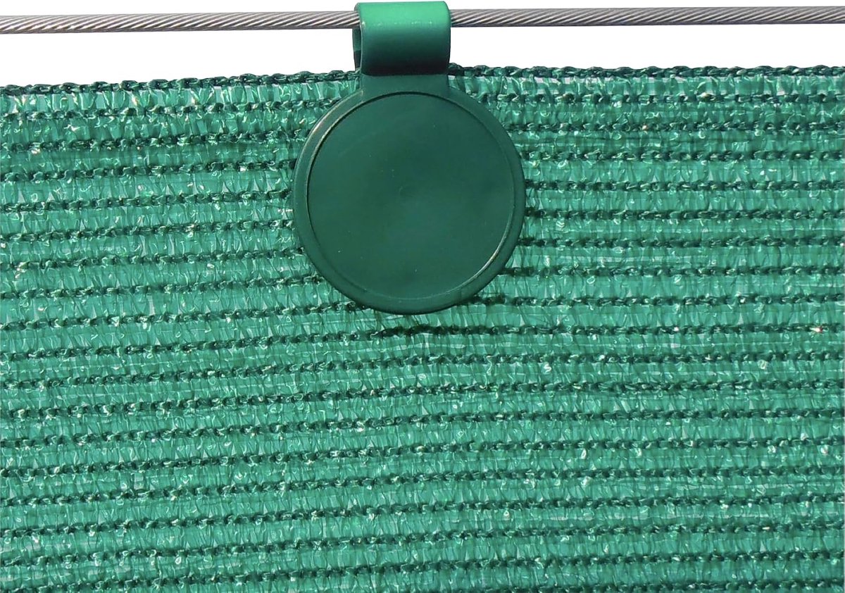 Bevestigingsclips voor zichtscherm net | UV-behandeld | 60 Stuks, Kleur Groen
