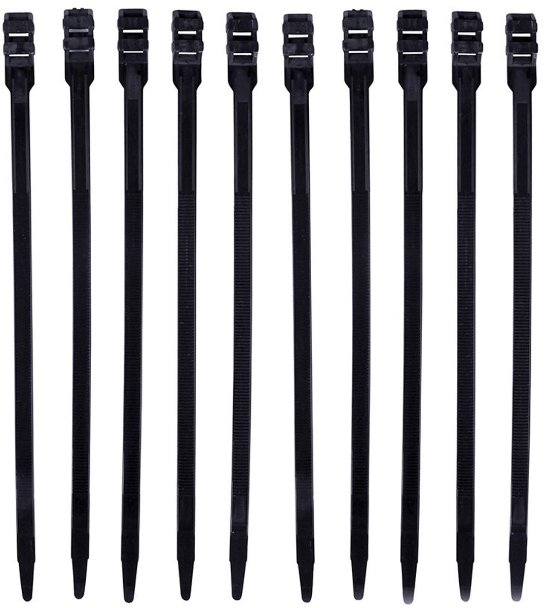 85762 halsketting koord nylon 9 x 260 mm 10 stuks, zwart