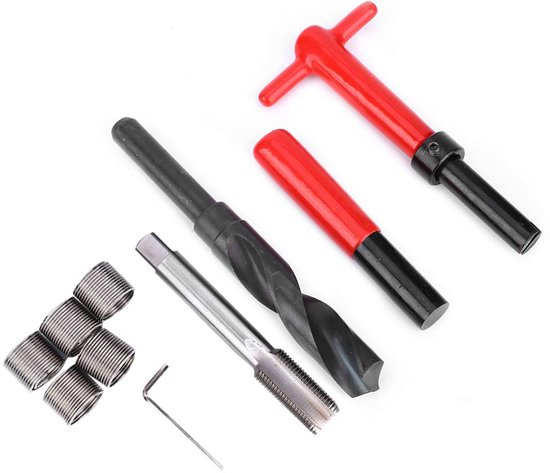 Schroefdraadreparatieset, 10-delige Draagbare Draadslijperset, Draadmetrische Inzetstukken Reparatiesets schroefdraadreparatieset, Compatibele Handgereedschapset — afbeelding 5