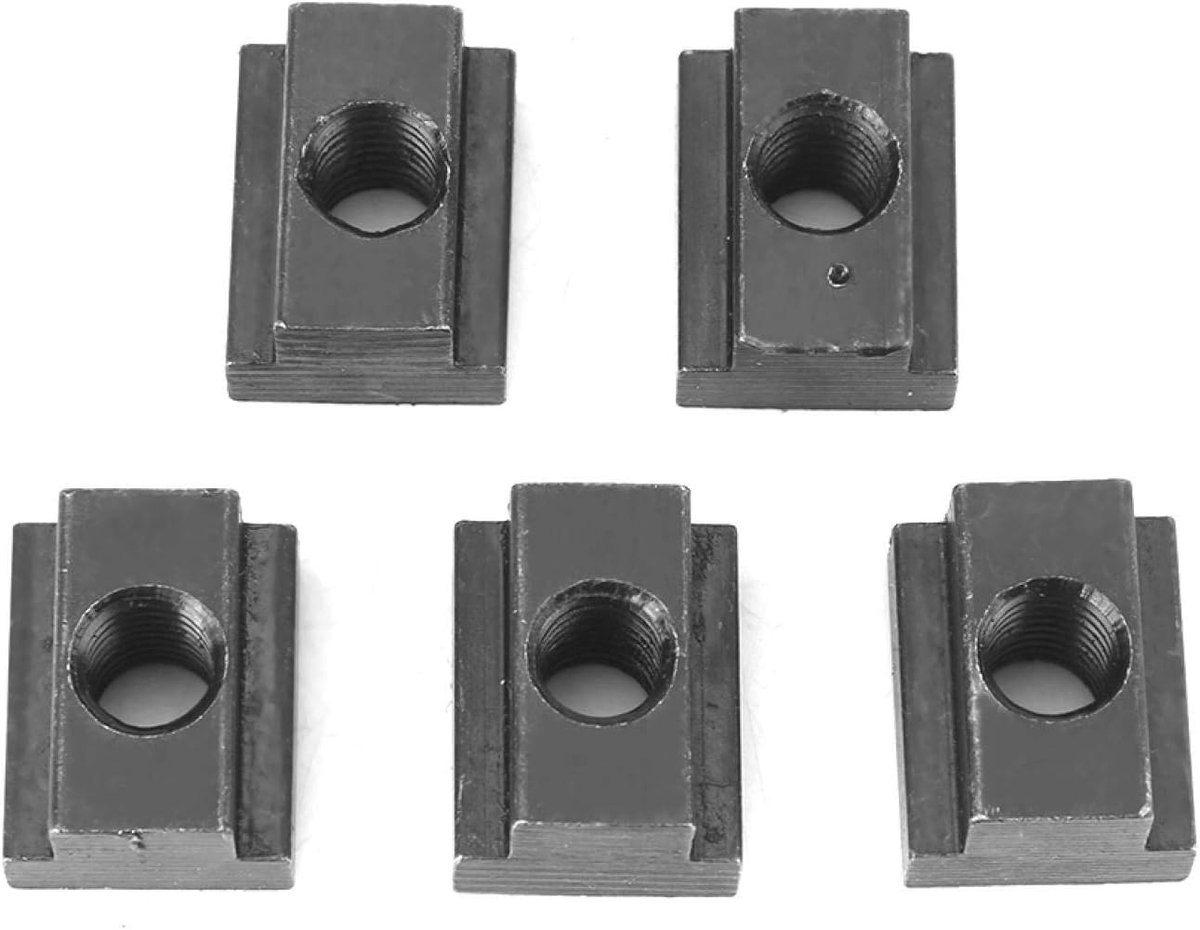 5 pcs Black Oxide-afwerking T-sleufmoeren M8/10-schroefdraad passen in T-sleuven in werktuigmachines(M8)