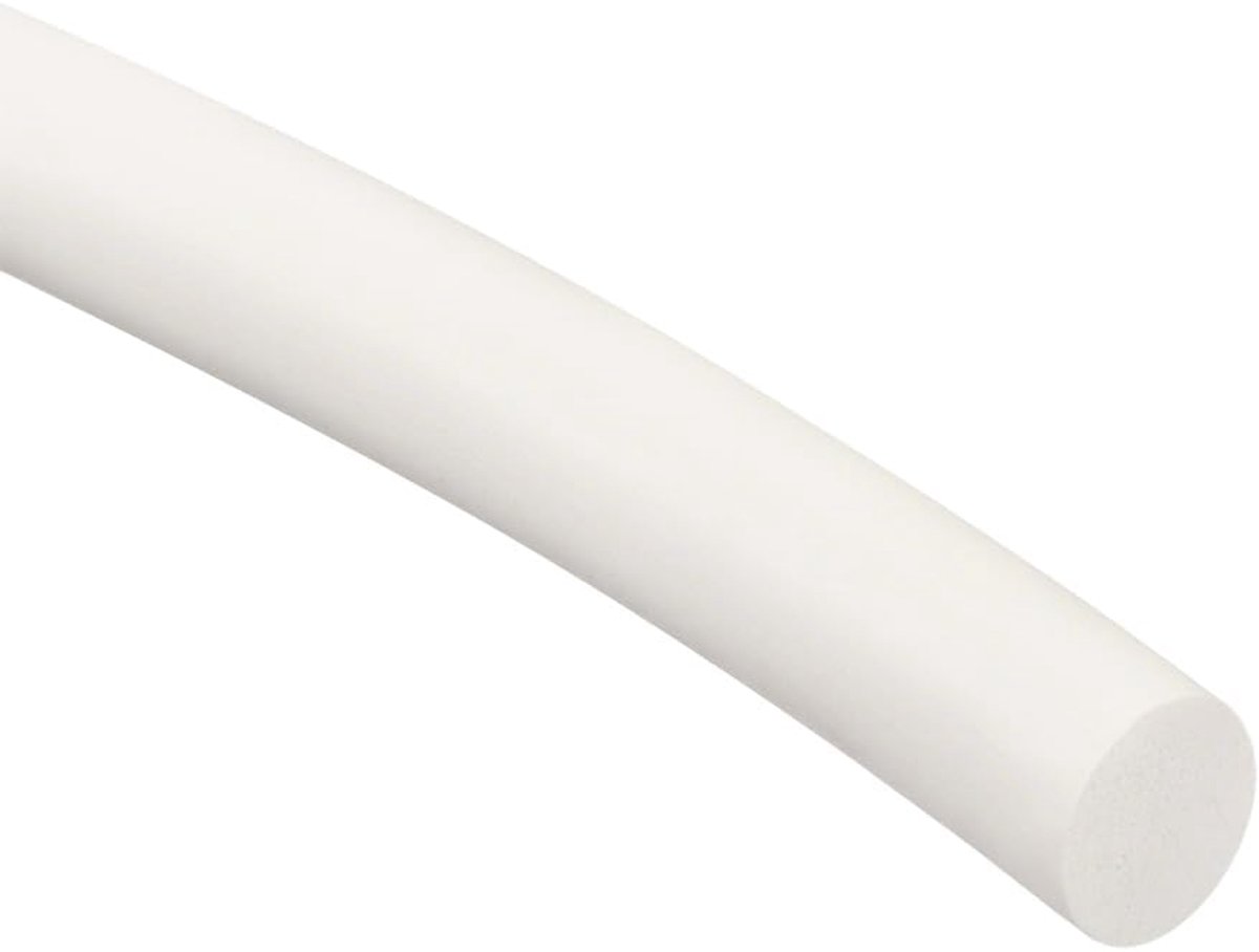 sourcing map siliconen schuim afdichtingsstrips spons rubberen kabel 6 mm 4 m 13 ft solide wit 15mm Dia-1M