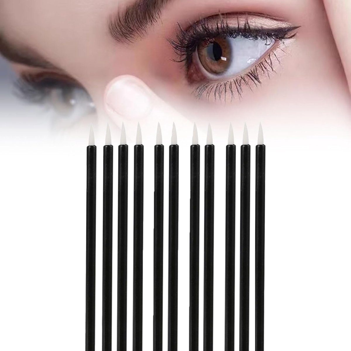 make-up kwast, zachte zachte borstel van 150 stuks voor ogen en lippen, Eyeline Lipstick Micro Applicator, Cosmetic Brush Set Dagelijkse make-up toolkits