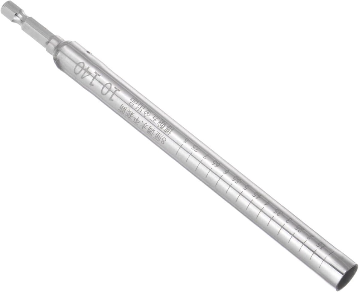 Socket, 10mm Maat 140mm Lengte 0.25" Hex Shank, 6-Point Quick-Change Deep Well Power Moer Driver - (Toepassingen: voor lange schroefdraadstang/bouten/noppen)