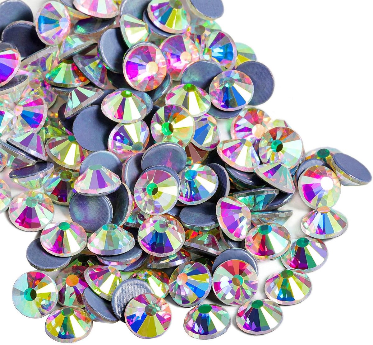 Strassteentjes, hitteefix strass-steentjes om te knutselen, hotfix kristallen ronde edelstenen, helderAB, SS40, 8.3-8.6 mm | Duidelijke AB Glas Strass,Voor Kleding, Voor Ambachten,DIY Decoratie
