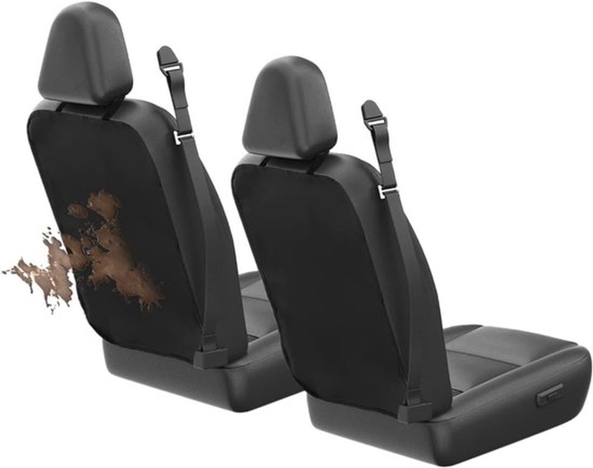 Set van 2 autostoelrugleuningbeschermers 68×48 cm, waterdicht en eenvoudig te reinigen, met bevestigingsriemen voor extra stabiliteit Set van 2 autostoelrugleuningbeschermers 68×48 cm, waterdicht en eenvoudig te reinigen, met bevestigingsriemen voor extra stabiliteit