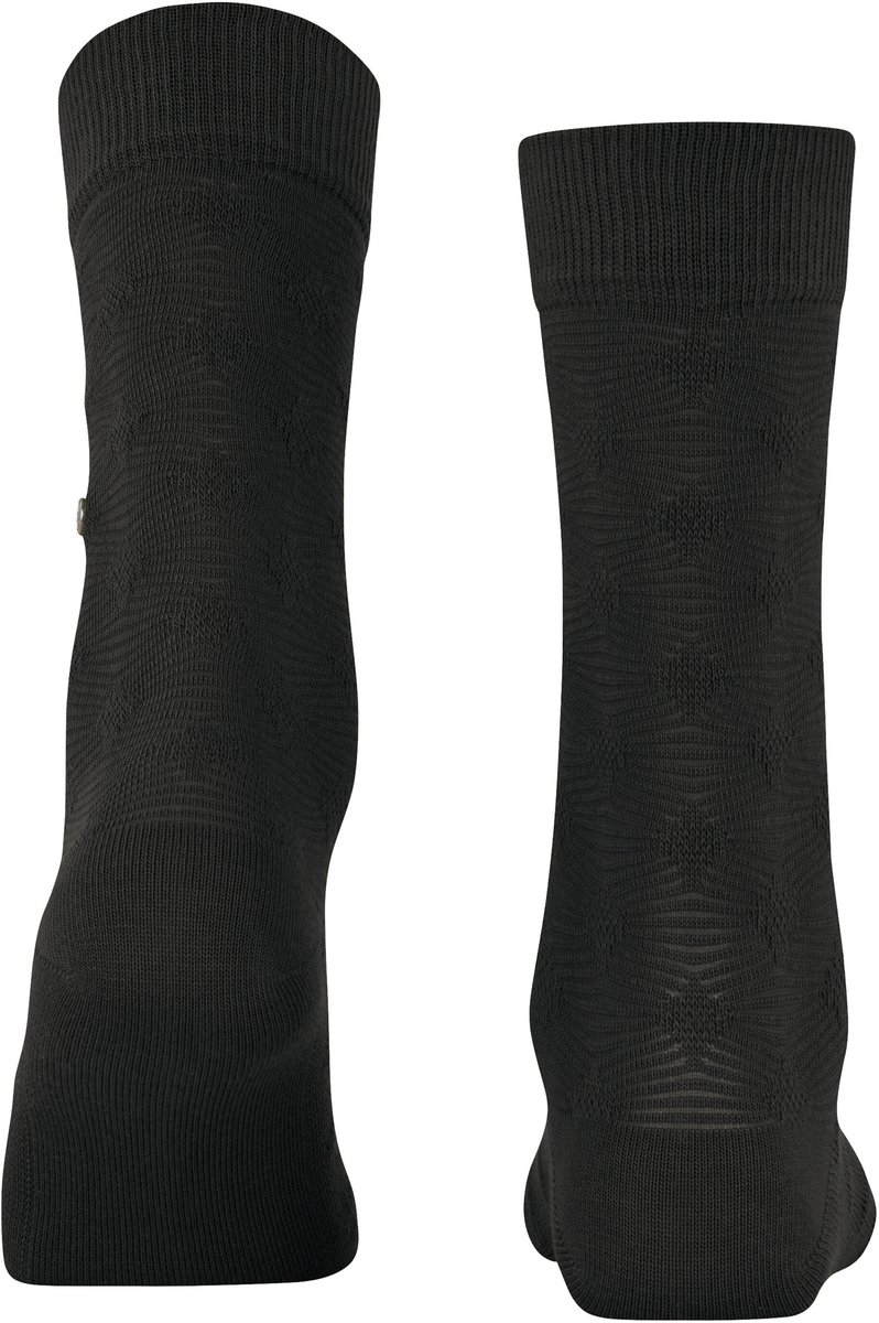 Burlington Structured Dot gedessineerd katoen sokken dames zwart - maat 36-41