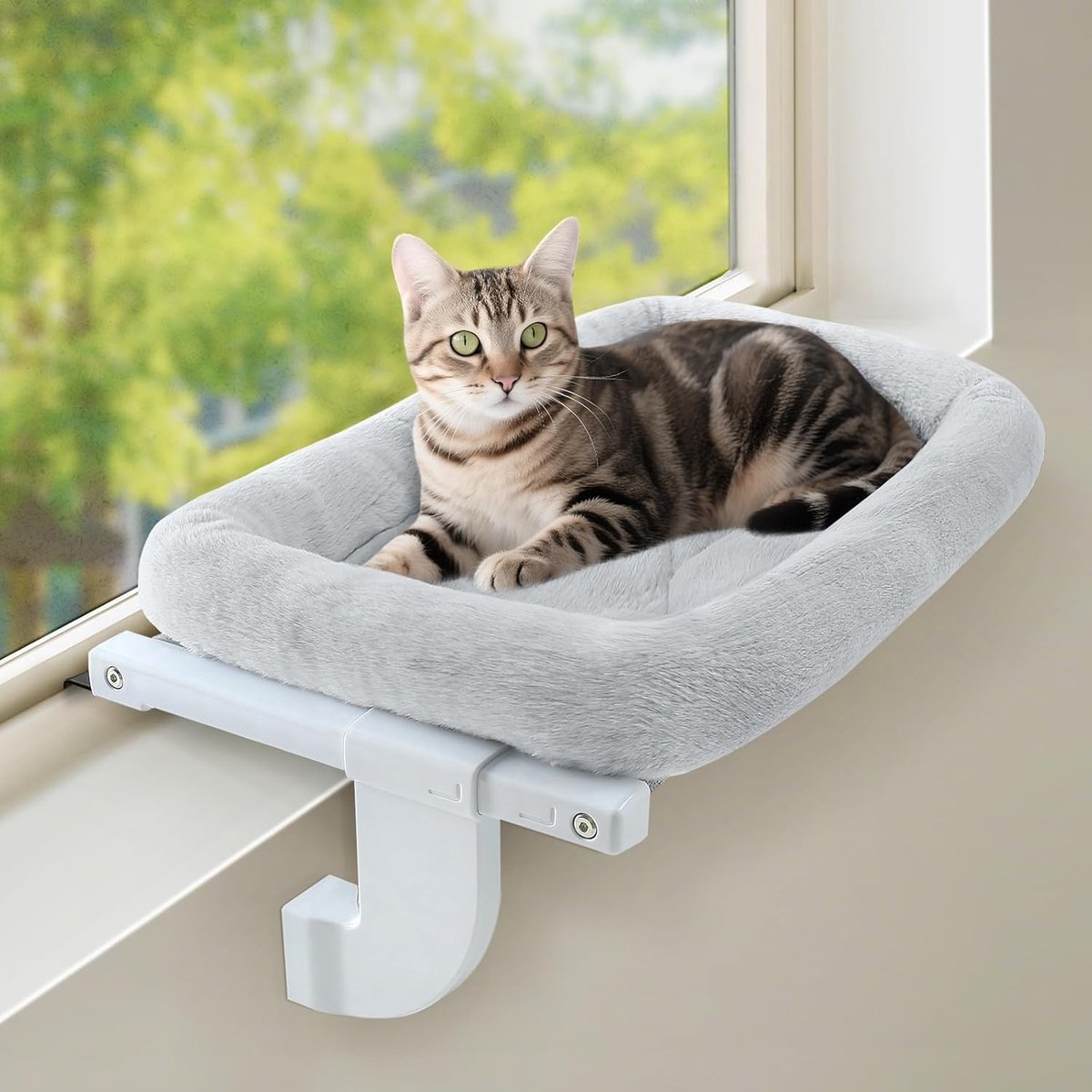 Cat Window Bed Radiator Hammock voor Grote Katten - Verstelbaar, Geen Boren Nodig, Hangsto