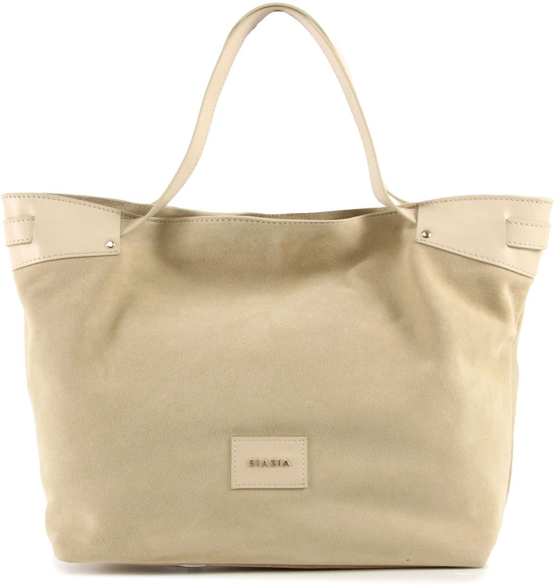 BIASIA Leren shopper handtas Memory Shopping Bag Creme White crème