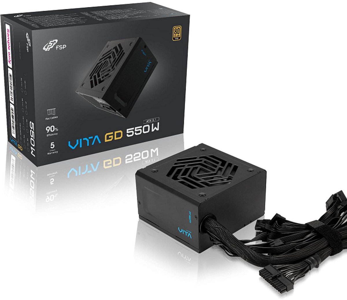 FSP Vita power supply unit 550 W 20+4 pin ATX ATX Zwart