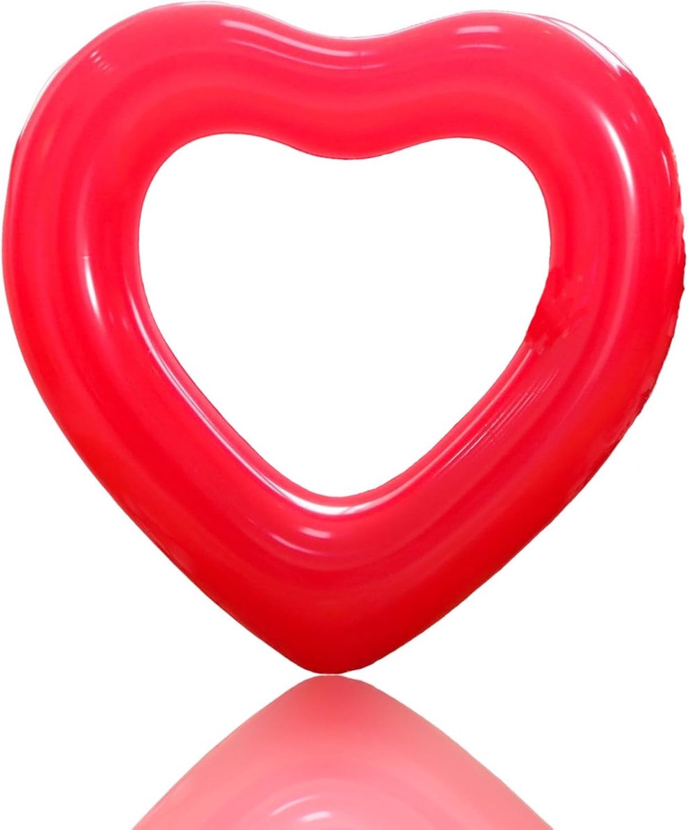 LISM-90 cm Love Ring Geschikt voor volwassenen, opblaasbare zwemband, hartvormige zwemband, PVC opblaasbaar vlot, Geschikt voor tieners, jongens, meisjes, zomerfeesten op het strand, zwembaden