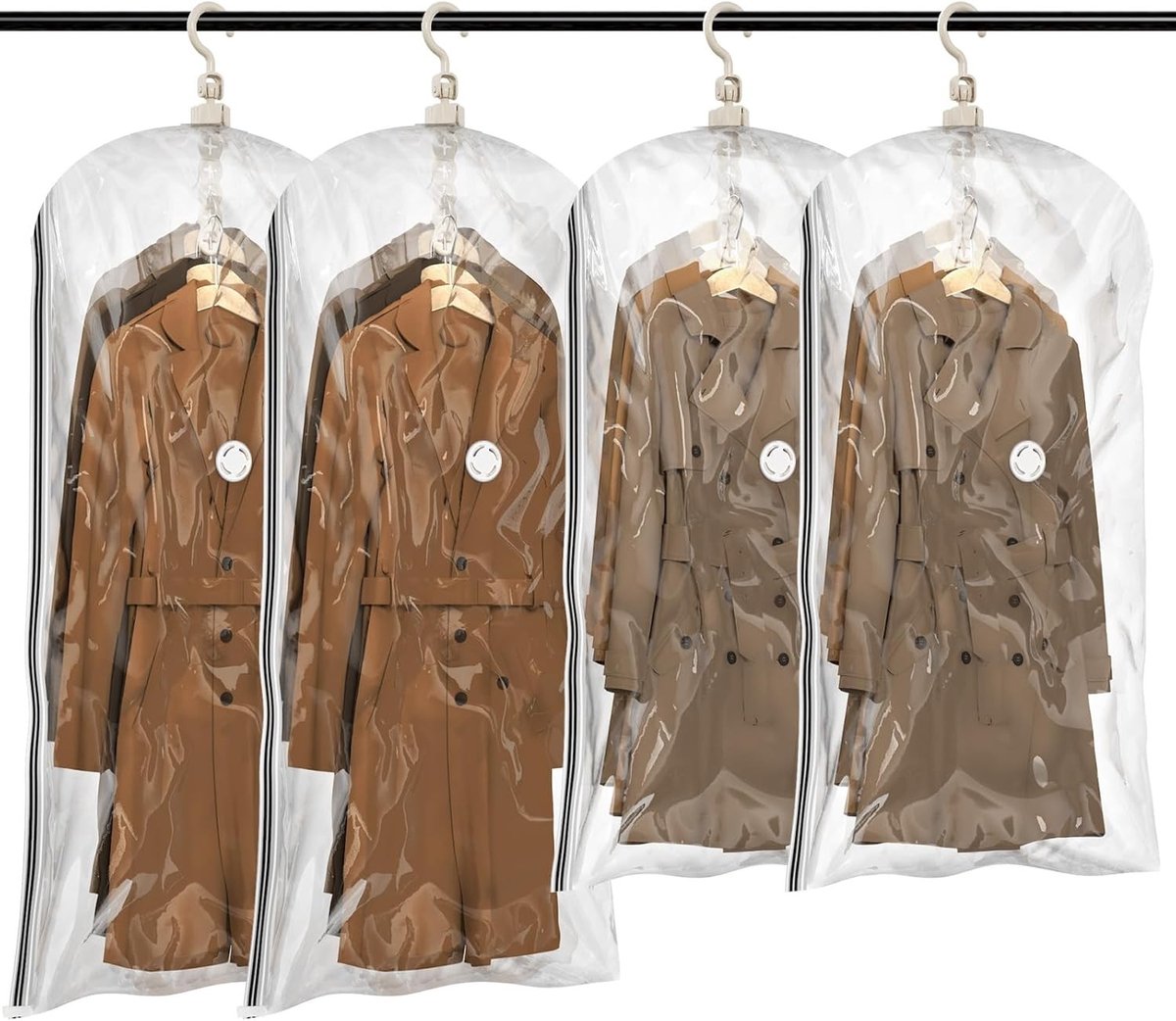 Hangende Opbergtassen - Transparante Kunststof - Ruimtebesparend - Luchtdicht - Voor Kleding en Jassen