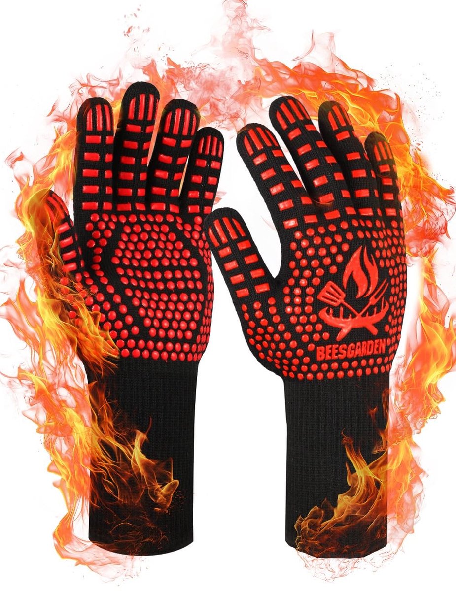 Barbecuehandschoenen - Hittebestendig - Antislip Grip - Vuurvast - Voor Grillen en Koken