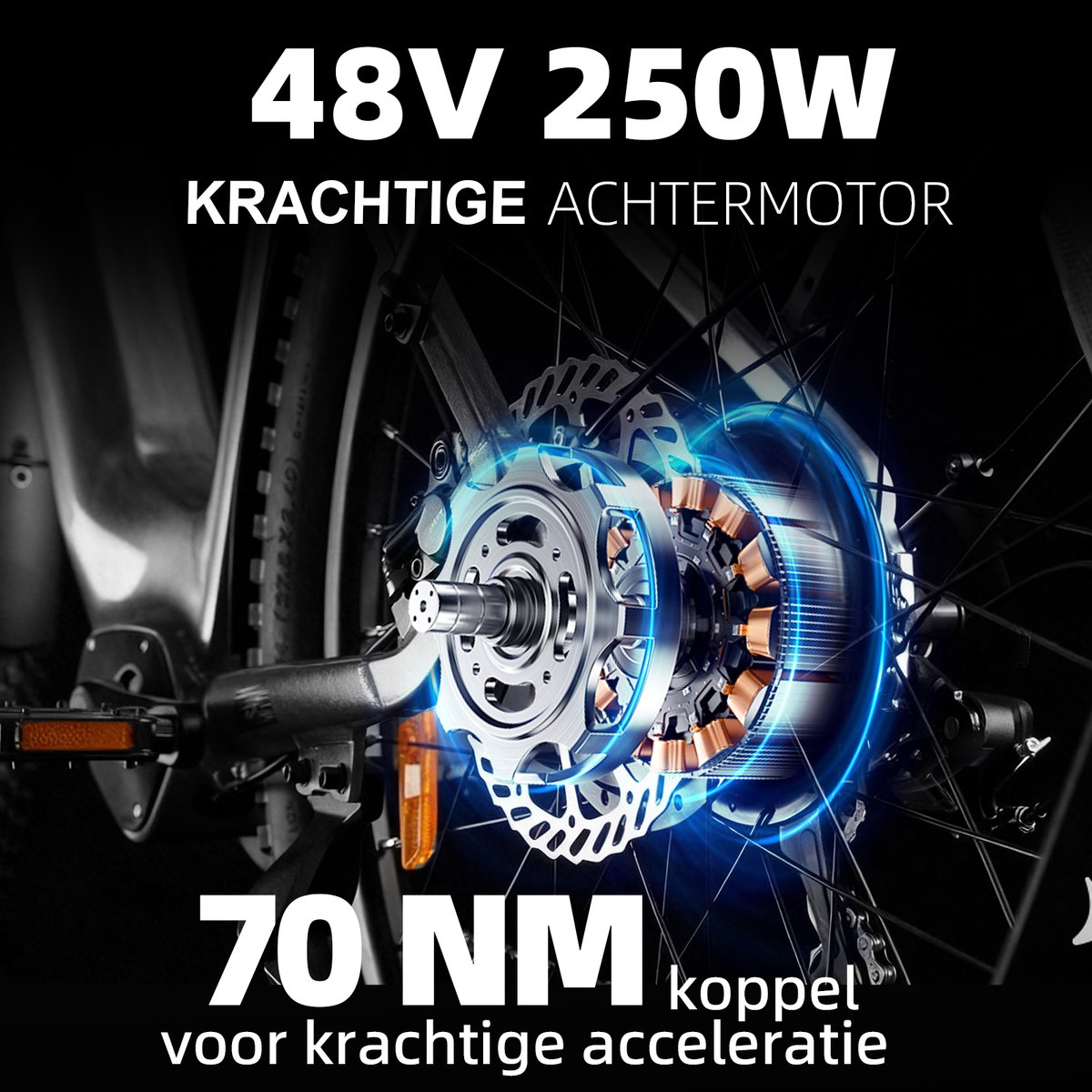 TTGO Z3 E-bike - 25 km/u - 27.5inch - 120km actieradius - 250W motor - 48V 15Ah accu - 70NM - grijs thumbnail 4