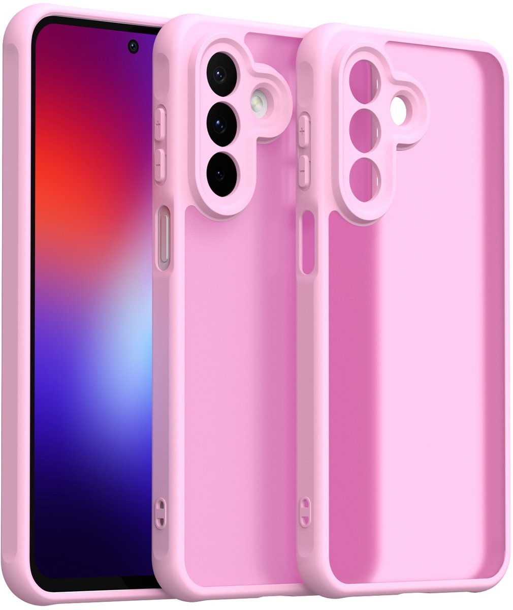 Coverup Hoesje - Geschikt voor Samsung Galaxy A27 Hoesje - Coverup Mat Transparante Back Cover met Camera Cover - Roze