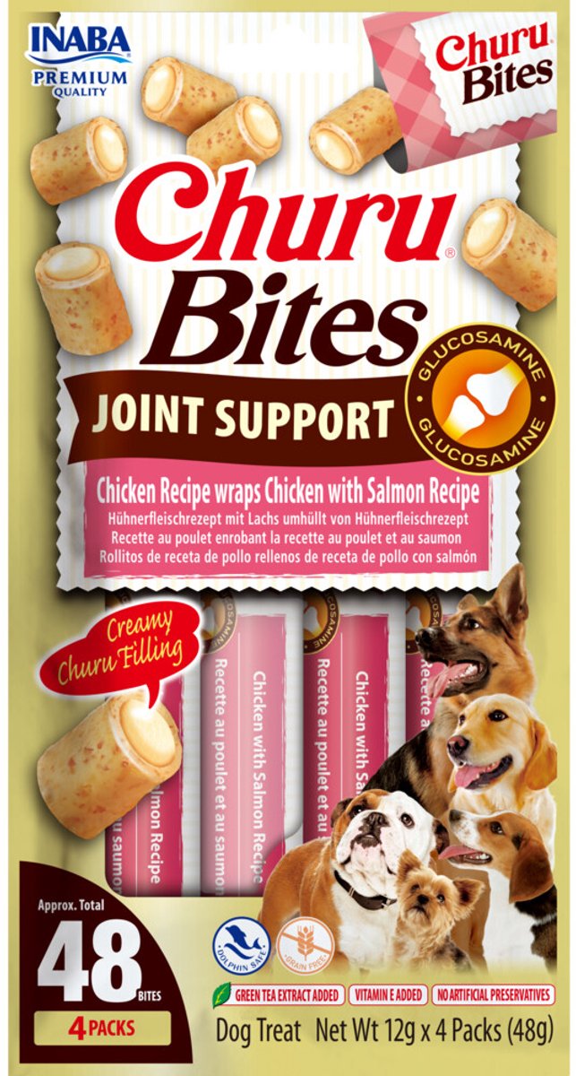 Ciao Hondensnack Churu Rolls Kip - Zalm - 4x12 gr