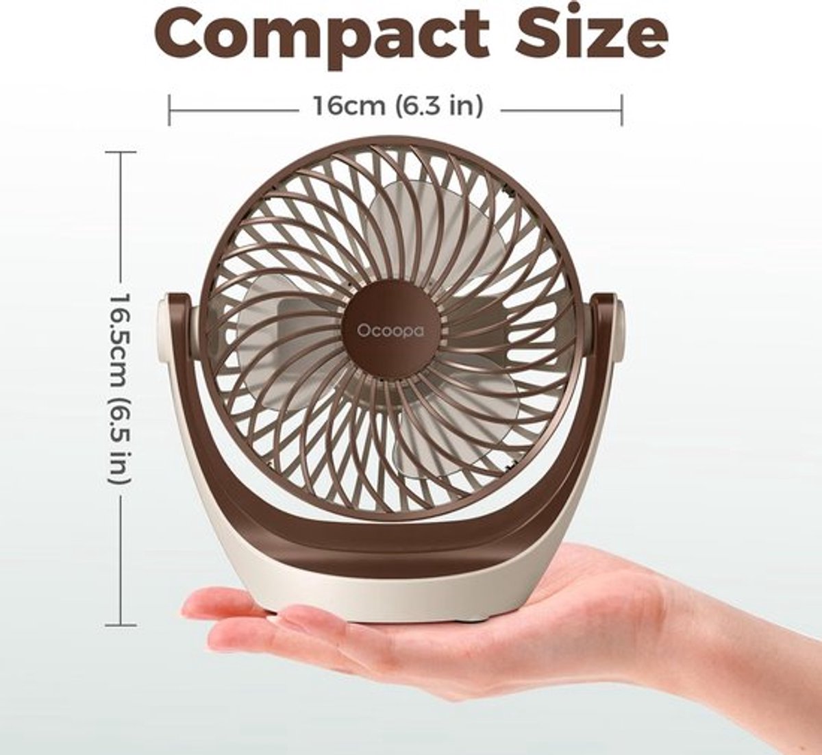 Solvix tafel ventilator geluidloos - USB Desk Fan thumbnail 2