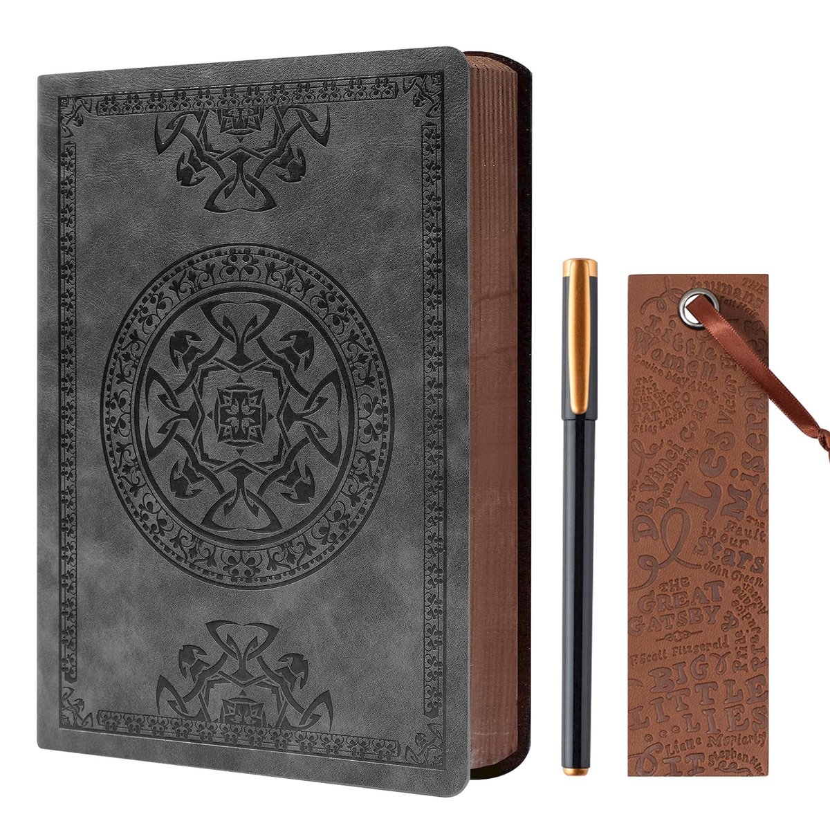 Dagboek A5 - Leren notitieboek met pen - 288 gelinieerde pagina's - Perfect voor schrijven en reizen - ShopVlot