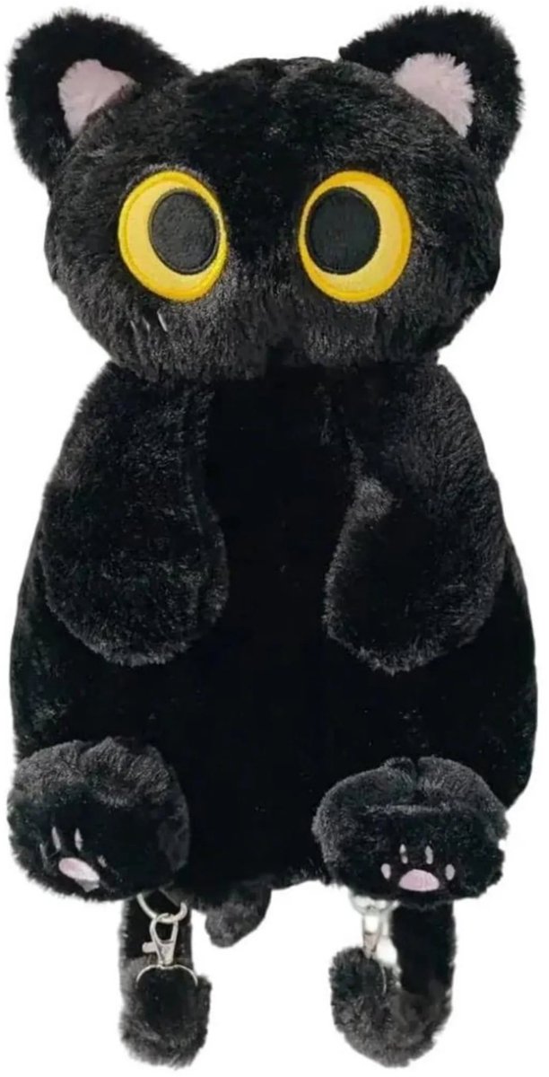 Casalora Pluche Kat Rugzak Knuffel – Zachte Rugtas Kinder en Volwassen – 40cm
