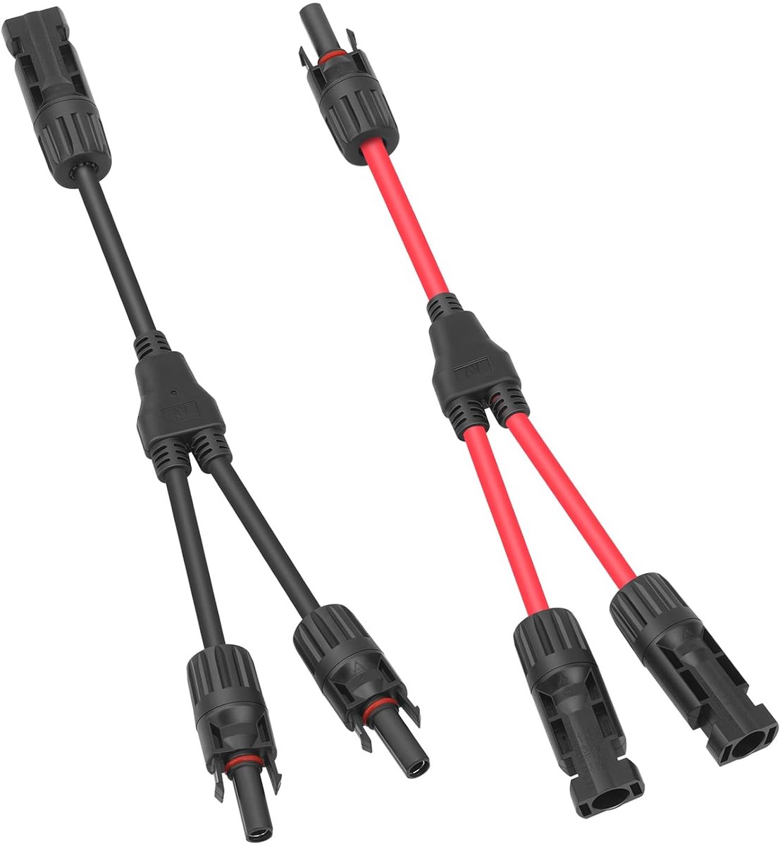 Zonnekabel, Y-verdeler, 1 paar zonnepaneelstekker, fotovoltaïsche kabel, zonne-aansluiting, Y-tak, paralleladapter voor zonne-installatie, stekkerklaar, 30 A